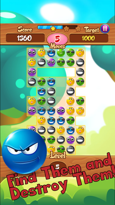 Emoji Guy Match 3 - A Freakin Puzzle Arena screenshot 2