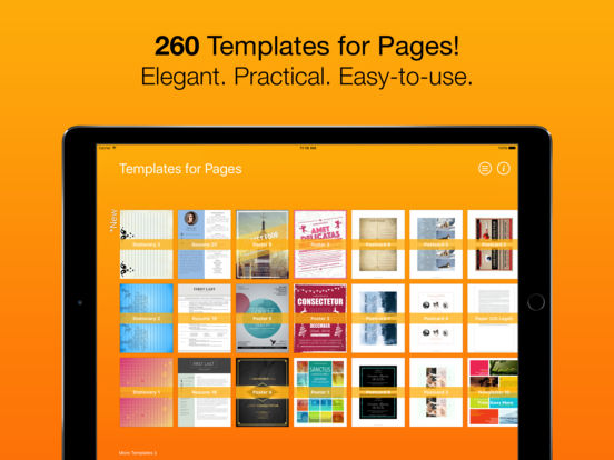 Templates for Pages (for iPad, iPhone, iPod touch) 앱스토어 스크린샷