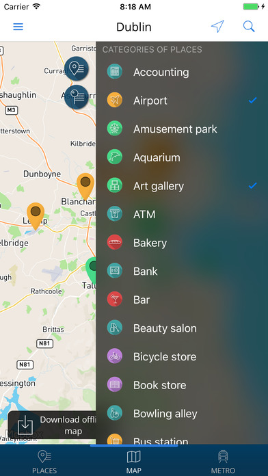 Dublin Travel Guide with Offline Street Map screenshot 4