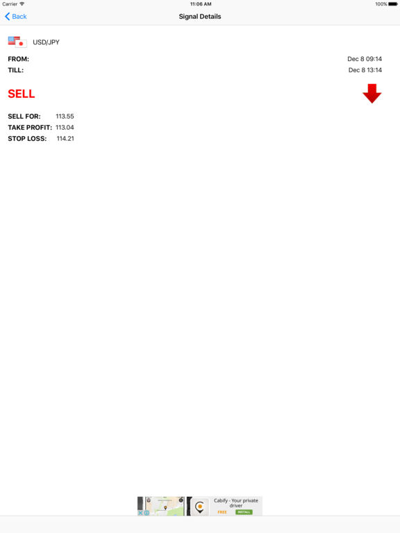 Forex signal application