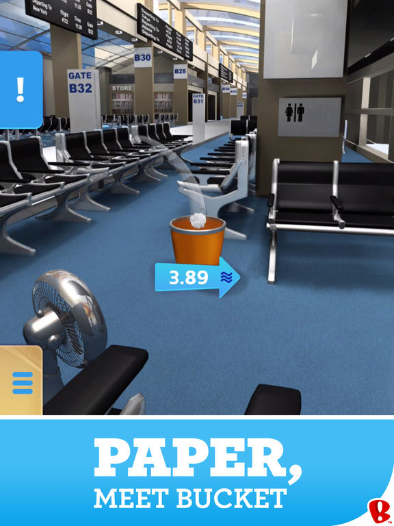 Screenshots of Paper Toss for iPad