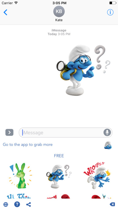 Smurfs: The Lost Village Stickers App screenshot 4