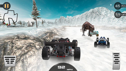 Snow Drift Dino World Car Racing Challenges 2017 screenshot 3