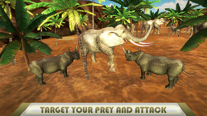 3D Angry Rhinoceros Simulator - Wild Animal Game screenshot 4