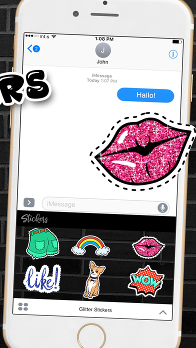 Glitter Stickers for iMessage - Animated Emoji screenshot 2