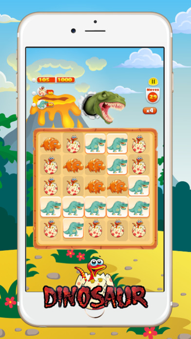 Dinosaur Games Puzzles : Dino Foods Match screenshot 2