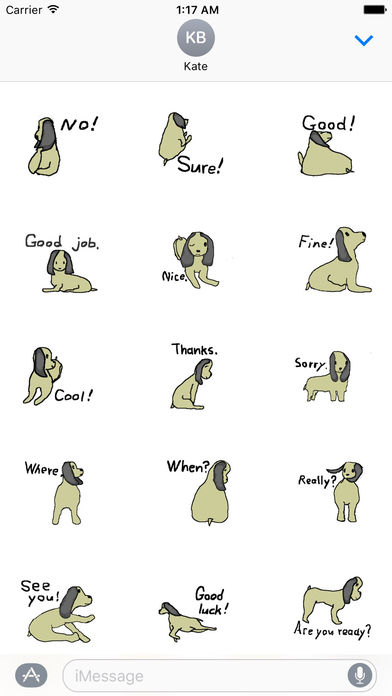 Hand Drawing Dog Emoji Stickers screenshot 2