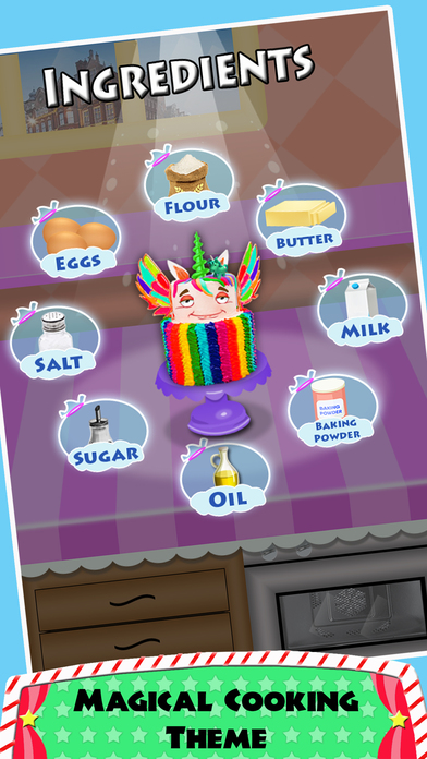 DIY Unicorn Rainbow Cake Cooking! Sweet Dessert screenshot 2
