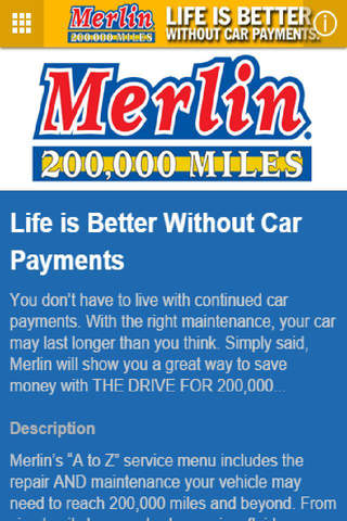 Merlin 200,000 Mile Shops screenshot 2