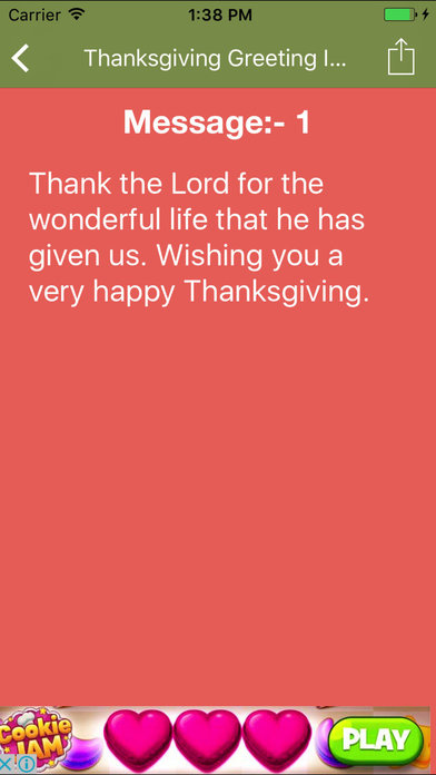 Thanksgiving Greeting Images and Messages screenshot 4