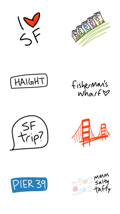 San Francisco sticker, SF me stickers for iMessage screenshot 2