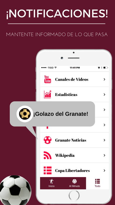 App Granate - Futbol de Lanús Argentina screenshot 3