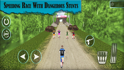 Fast track bicycle rider:The Jungle race Challenge screenshot 2