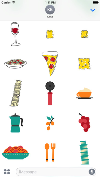 Italy Stickers for iMessage screenshot 3