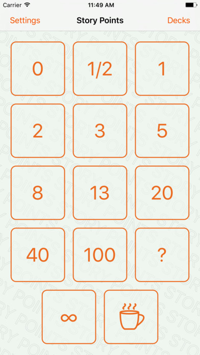 Agile poker card app