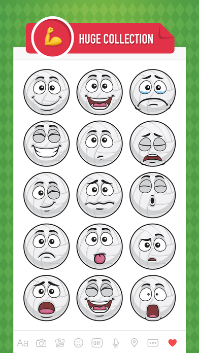 VolleyMoji - volleyball emoji sticker for iMessage screenshot 2