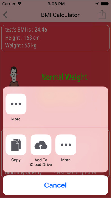 Advanced Body Mass Index screenshot 3