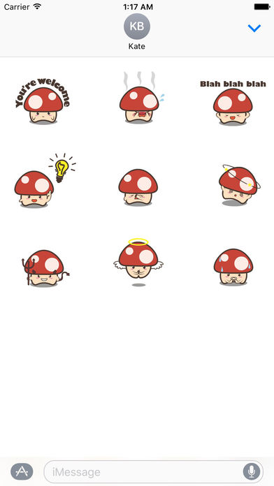Animated Cute Mushroom Stickers screenshot 2