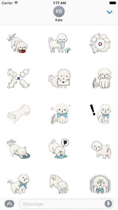 Adorable Bichon Frise Dog Stickers screenshot 2