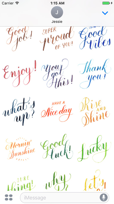 Hustle Calligraphy - Handwritten Font Stickers screenshot 2