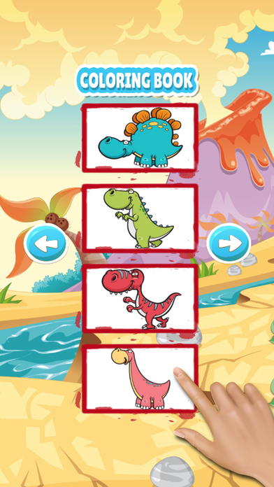 Kids Dinosaur Coloring book world of jurassic game screenshot 2