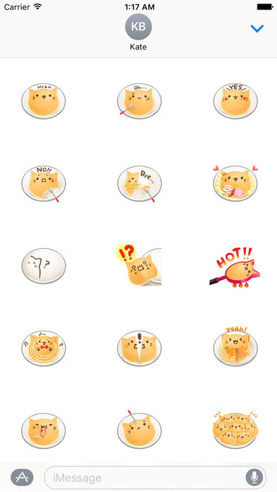 Sweet Cat Pancake Stickers screenshot 2