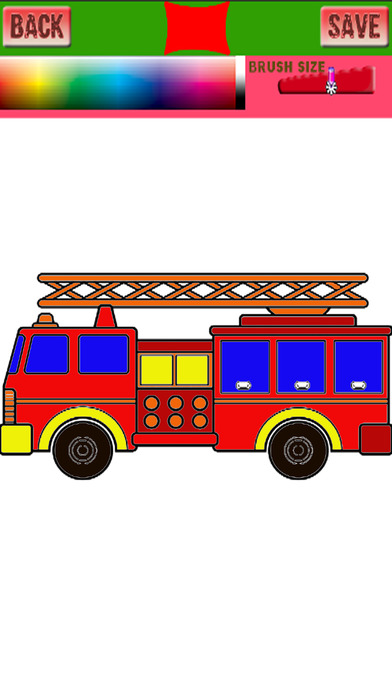 Drawing Book Fire Truck Games Coloring Version screenshot 2