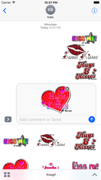 Kiss GIF Collection Sticker screenshot 2
