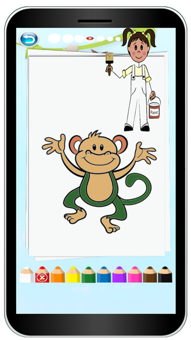 Monkey Colouring Game Book screenshot 3
