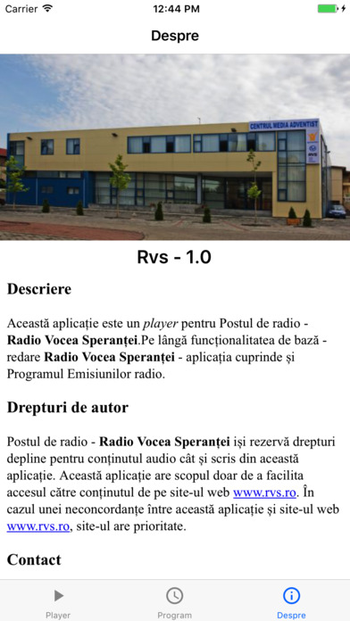 Rvs (Radio Vocea Sperantei) screenshot 3