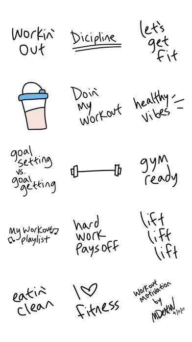 Workout sticker, gym fitness stickers for iMessage screenshot 3