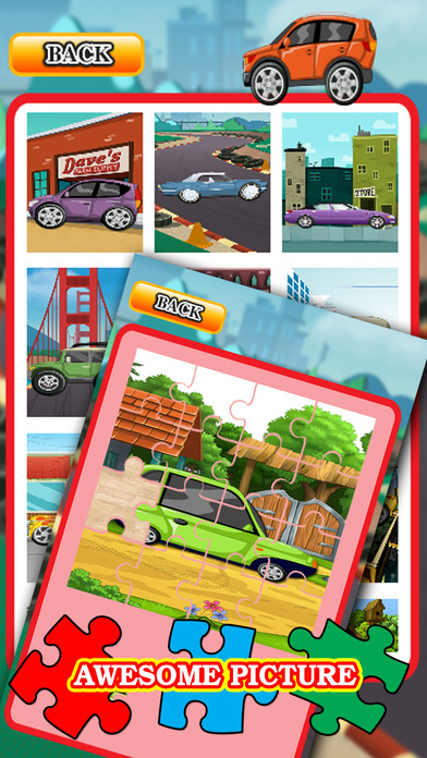 The jigsaw puzzle cars games for kids screenshot 2