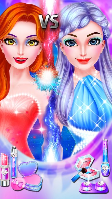 Ice VS Fire Princess Makeup screenshot 2
