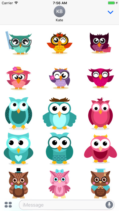 Owls Stickers for iMessage screenshot 2