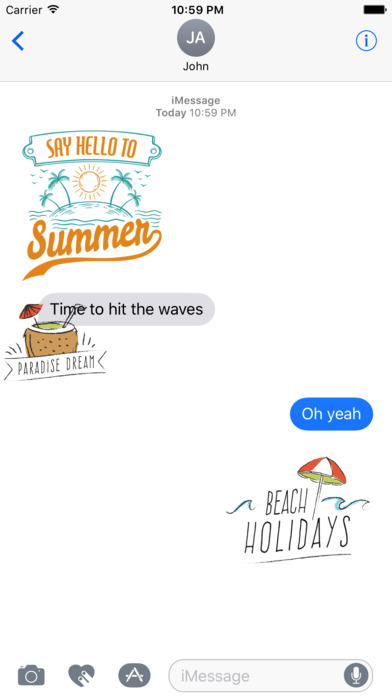 Animated Summer Fun Quotes Stickers screenshot 3