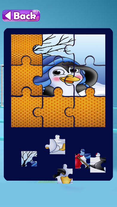 Cartoon Puzzles Games Penguin Jigsaw Education screenshot 3