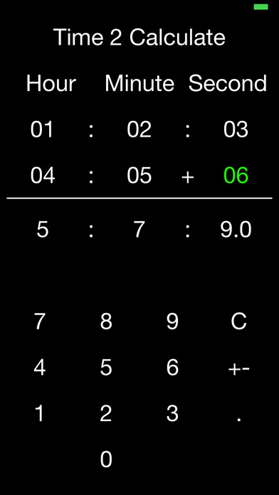 Time 2 Calculate screenshot 2