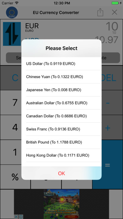 EU Currency Converter screenshot 2