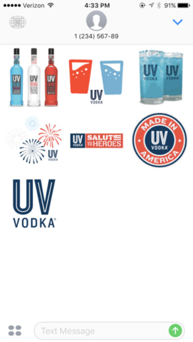 UV Vodka Stickers screenshot 2