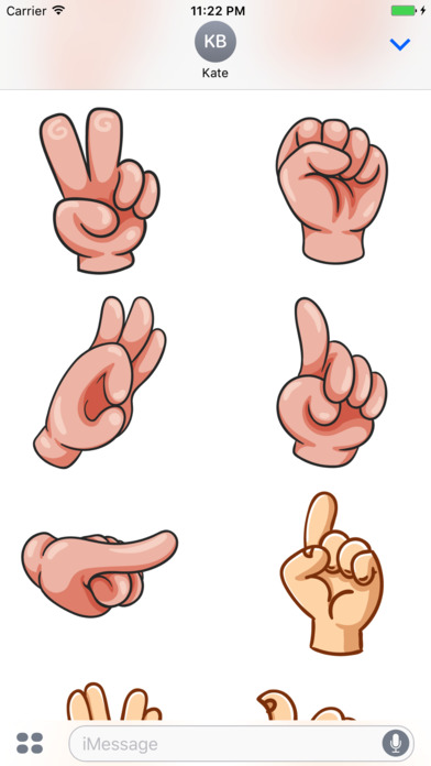 Hand Gestures - Stickers for iMessage screenshot 3