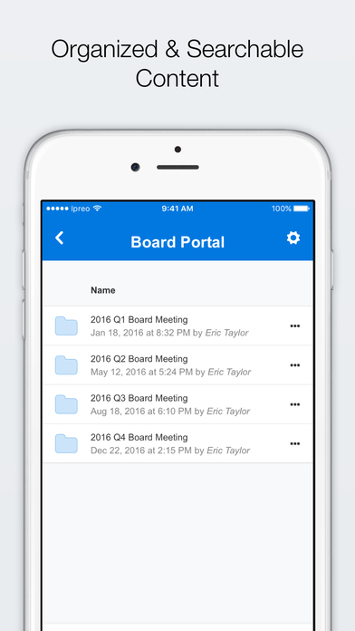 Ipreo Board Portal for iPhone screenshot 3