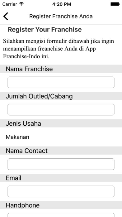 Franchise Indonesia screenshot 3