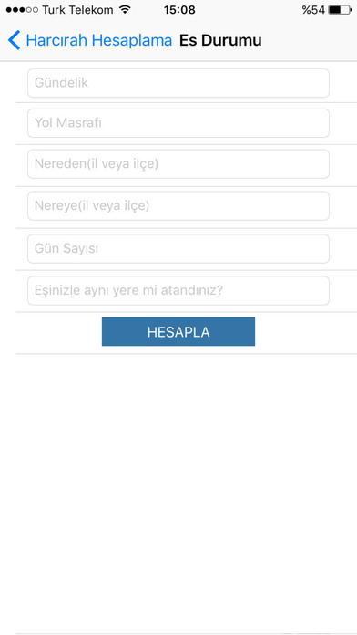 Harcırah Hesapla screenshot 4