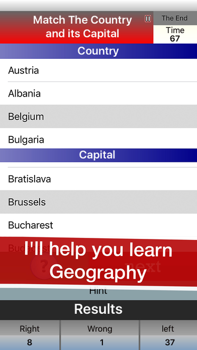 Quiz: Capitals screenshot 3