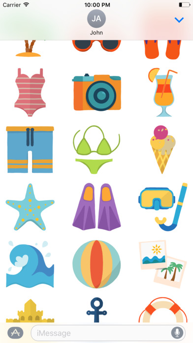 Summer Beach Holiday - Fun Vacation Stickers screenshot 3