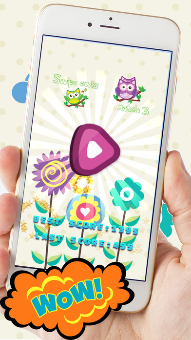 Swipe owls Match 3 Puzzle Game screenshot 2