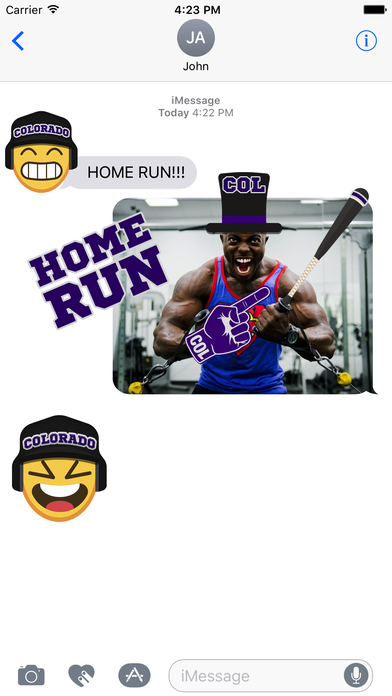 Colorado Baseball Stickers & Emojis screenshot 2
