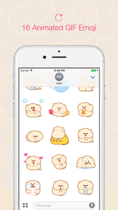 FATCATmoji - Fat Cats Animated Emoji for iMessage screenshot 2