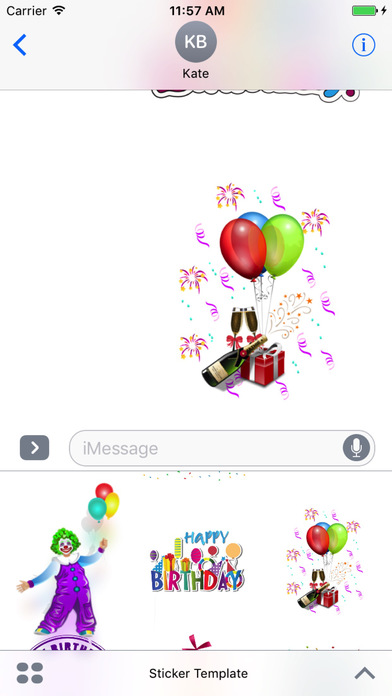 Happy Birthday Party Stickers for iMessage screenshot 3