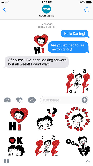 Betty Boop: Noir Stickers and Emoji screenshot 2
